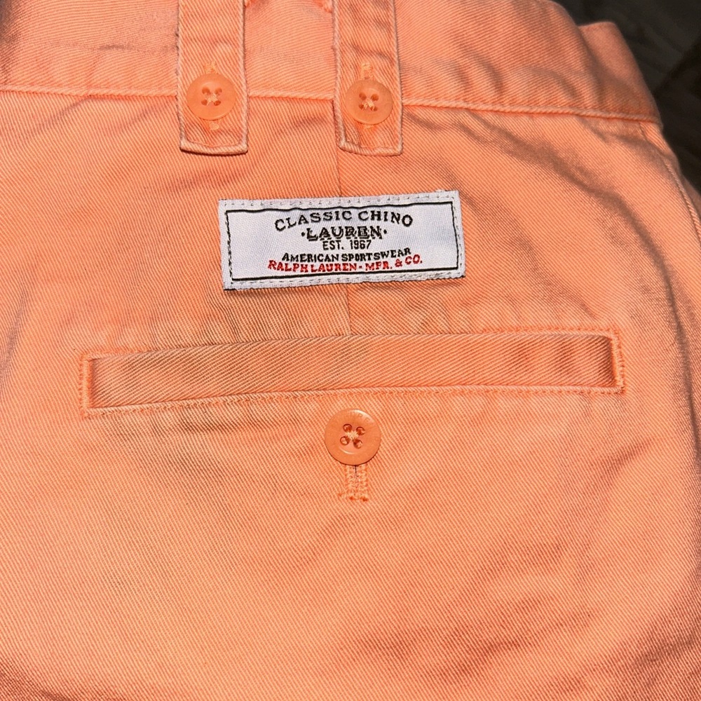 Lauren Ralph Lauren Women's Chino Shorts Orange Size 8 Used - Picture 8 of 9